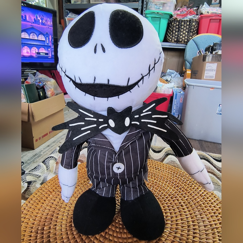 Disney Nightmare Before Christmas Jack Skellington Animated Musical Plushie Toy